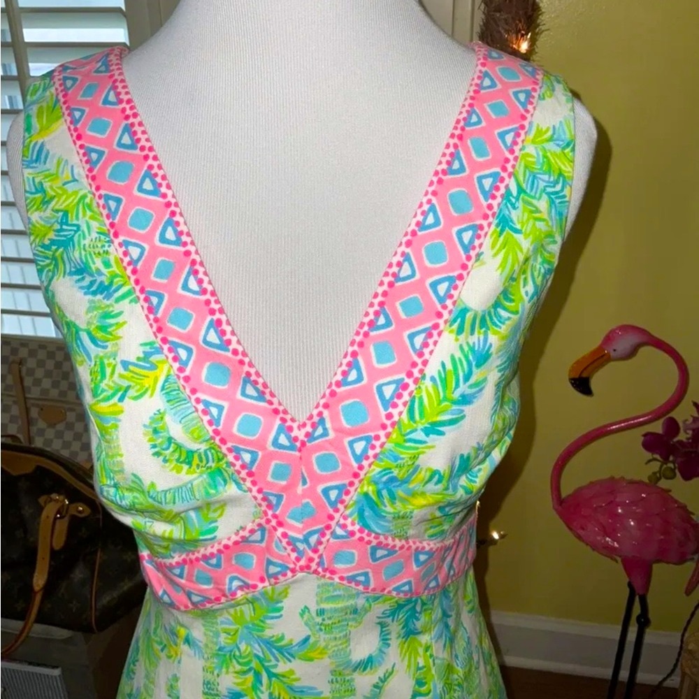 Lilly Pulitzer NWT Lanora Stretch Shift Dress Fresh Citrus Keep Palm - Picture 10 of 10